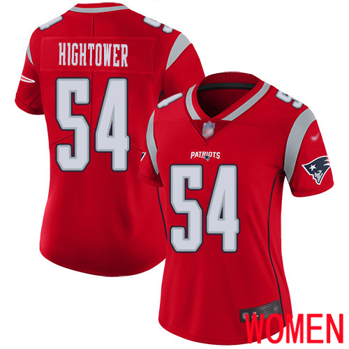 New England Patriots Football #54 Inverted Legend Limited Red Women Dont a Hightower NFL Jersey